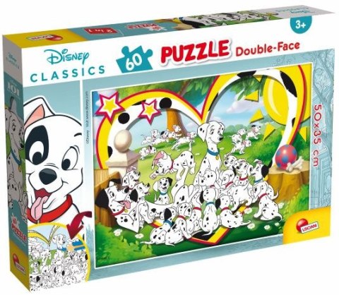 LISCIANI PUZZLE DWUSTRONNE PLUS 60 EL. 101 DALMATYŃCZYKÓW LISCIANI PUZZLE DWUSTRONNE PLUS 60 EL. 101 DALMATYŃCZYKÓW