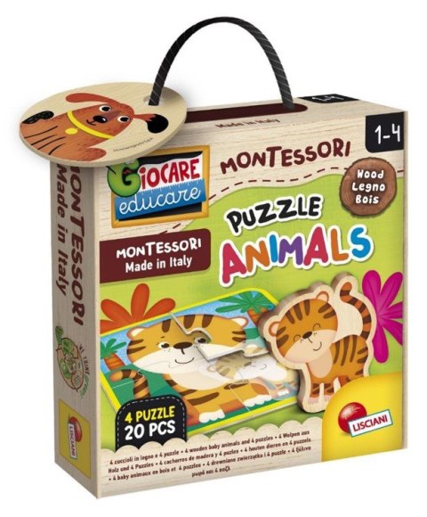 LISCIANI MONTESSORI BABY WOOD PUZZLE ZE ZWIERZĘTAMI LISCIANI MONTESSORI BABY WOOD PUZZLE ZE ZWIERZĘTAMI