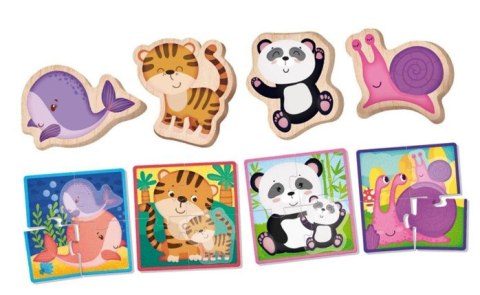 LISCIANI MONTESSORI BABY WOOD PUZZLE ZE ZWIERZĘTAMI LISCIANI MONTESSORI BABY WOOD PUZZLE ZE ZWIERZĘTAMI