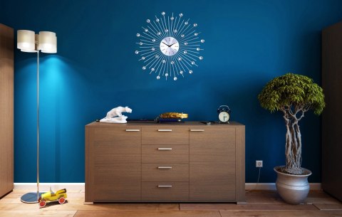 ZEGAR ŚCIENNY CRISTAL MOON - 50 CM