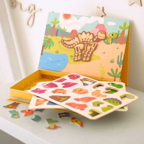 TOOKY TOY Układanka Magnetyczna Dinozaury Puzzle Tooky Toy TOOKY TOY Układanka Magnetyczna Dinozaury Puzzle Tooky Toy