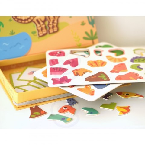 TOOKY TOY Układanka Magnetyczna Dinozaury Puzzle Tooky Toy TOOKY TOY Układanka Magnetyczna Dinozaury Puzzle Tooky Toy