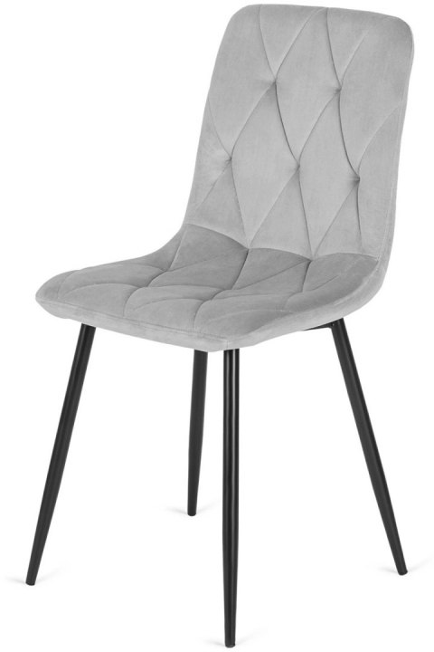 Krzesło tapicerowane BORGO VELVET LIGHT GREY OUTLET Lugano