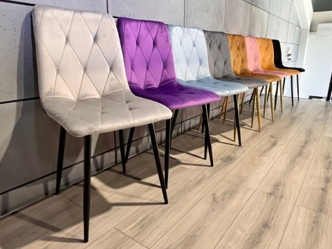 Krzesło tapicerowane BORGO VELVET LIGHT GREY OUTLET Lugano