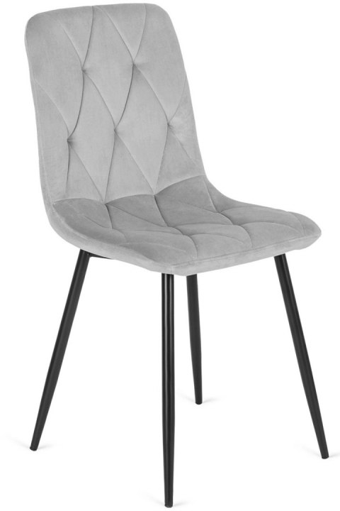 Krzesło tapicerowane BORGO VELVET LIGHT GREY OUTLET Lugano