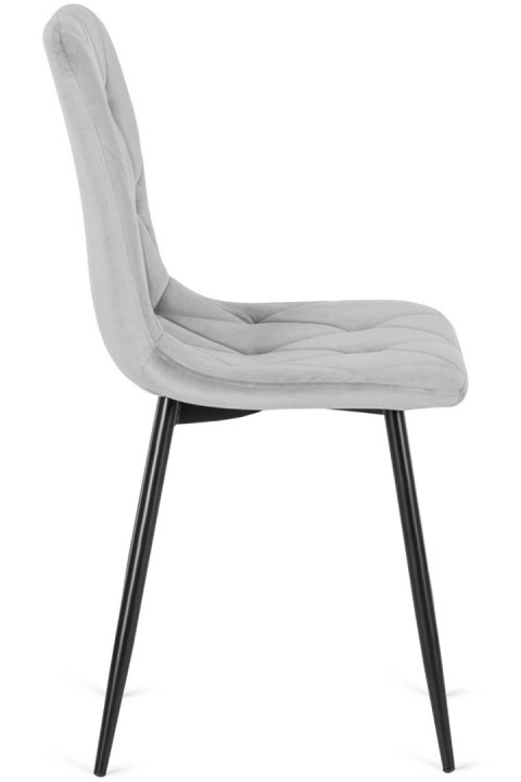 Krzesło tapicerowane BORGO VELVET LIGHT GREY OUTLET Lugano