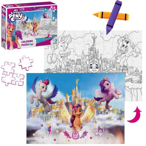 PUZZLE 2w1 MY LITTLE PONY MEGA ZESTAW UKŁADANKA I KOLOROWANKA W JEDNYM PUZZLE 2w1 MY LITTLE PONY MEGA ZESTAW UKŁADANKA I KOLOROWANKA W JEDNYM