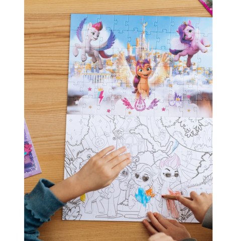PUZZLE 2w1 MY LITTLE PONY MEGA ZESTAW UKŁADANKA I KOLOROWANKA W JEDNYM PUZZLE 2w1 MY LITTLE PONY MEGA ZESTAW UKŁADANKA I KOLOROWANKA W JEDNYM