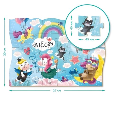 PUZZLE PRZYGODA JEDNOROŻCA 30 ELEMENTÓW KOLOROWA UKŁADANKA DLA NAJMŁODSZYCH PUZZLE PRZYGODA JEDNOROŻCA 30 ELEMENTÓW KOLOROWA UKŁADANKA DLA NAJMŁODSZYCH
