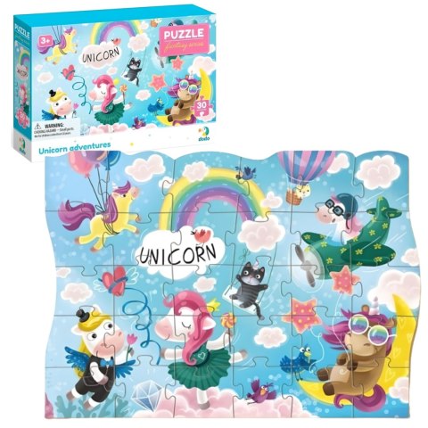 PUZZLE PRZYGODA JEDNOROŻCA 30 ELEMENTÓW KOLOROWA UKŁADANKA DLA NAJMŁODSZYCH PUZZLE PRZYGODA JEDNOROŻCA 30 ELEMENTÓW KOLOROWA UKŁADANKA DLA NAJMŁODSZYCH