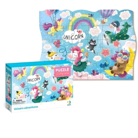 PUZZLE PRZYGODA JEDNOROŻCA 30 ELEMENTÓW KOLOROWA UKŁADANKA DLA NAJMŁODSZYCH PUZZLE PRZYGODA JEDNOROŻCA 30 ELEMENTÓW KOLOROWA UKŁADANKA DLA NAJMŁODSZYCH
