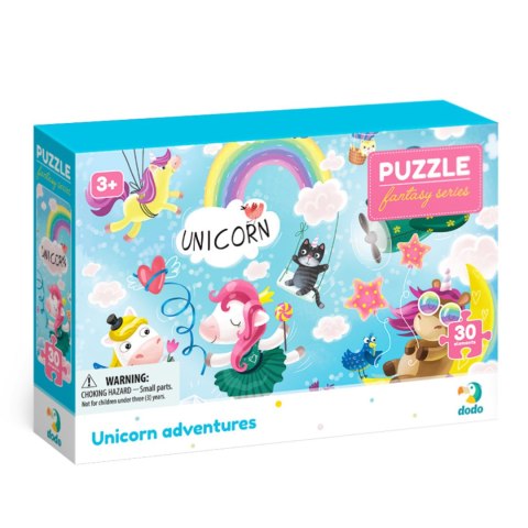 PUZZLE PRZYGODA JEDNOROŻCA 30 ELEMENTÓW KOLOROWA UKŁADANKA DLA NAJMŁODSZYCH PUZZLE PRZYGODA JEDNOROŻCA 30 ELEMENTÓW KOLOROWA UKŁADANKA DLA NAJMŁODSZYCH