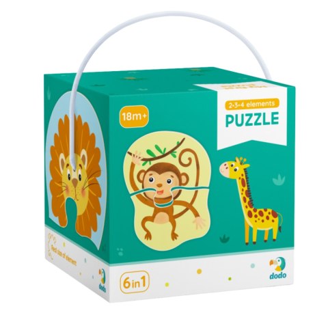 Puzzle 2-3-4 Elementy Dzikie Zwierzęta 300153 Puzzle 2-3-4 Elementy Dzikie Zwierzęta 300153