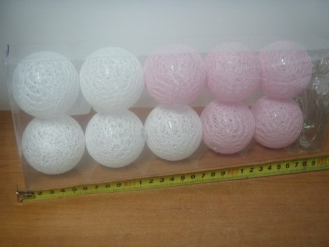Lampki na baterie 10szt. COTTON BALLS | 475333 Lampki na baterie 10szt. COTTON BALLS | 475333