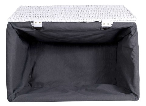 KUFER WIKLINOWY 56X34X34 CM 65L BIAŁO-SZARY