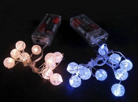 Lampki na baterie 10 led KULKI 2 m Lampki na baterie 10 led KULKI 2 m
