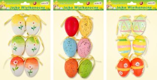 Jajka plastikowe 6szt zawieszka WPJ-8897