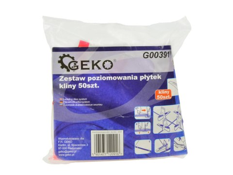 Zestaw do poziomowania płytek - kliny 50szt. G00391 Zestaw do poziomowania płytek - kliny 50szt. G00391
