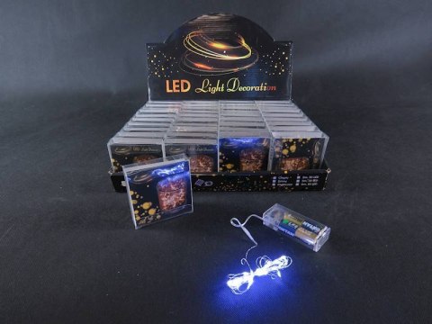 Lampki sznur świecący led 2m 20 led kolor zimny biały Lampki sznur świecący led 2m 20 led kolor zimny biały
