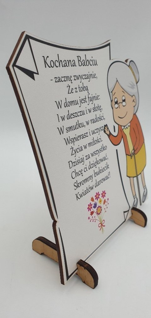 Ramka z życzeniami dla babci 16x16cm Ramka z życzeniami dla babci 16x16cm