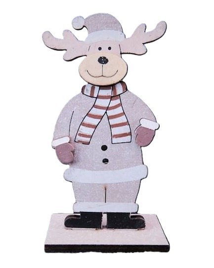 Renifer drewniany figurka wys. 14cm | 484018 Renifer drewniany figurka wys. 14cm | 484018