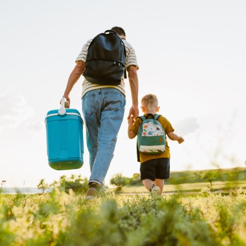 Lodówka turystyczna 32L KAMAI ICEBERG na wkłady mrożące, turkusowa z białą rączką Lodówka turystyczna 32L KAMAI ICEBERG na wkłady mrożące, turkusowa z białą rączką