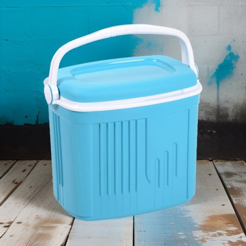 Lodówka turystyczna 32L KAMAI ICEBERG na wkłady mrożące, turkusowa z białą rączką Lodówka turystyczna 32L KAMAI ICEBERG na wkłady mrożące, turkusowa z białą rączką