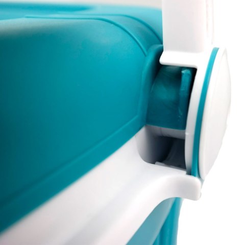 Lodówka turystyczna 32L KAMAI ICEBERG na wkłady mrożące, turkusowa z białą rączką Lodówka turystyczna 32L KAMAI ICEBERG na wkłady mrożące, turkusowa z białą rączką