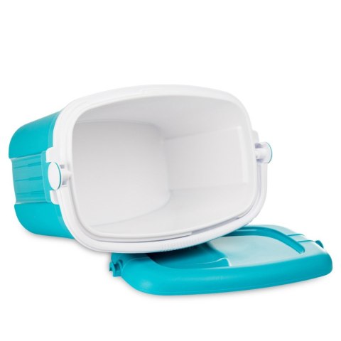 Lodówka turystyczna 32L KAMAI ICEBERG na wkłady mrożące, turkusowa z białą rączką Lodówka turystyczna 32L KAMAI ICEBERG na wkłady mrożące, turkusowa z białą rączką