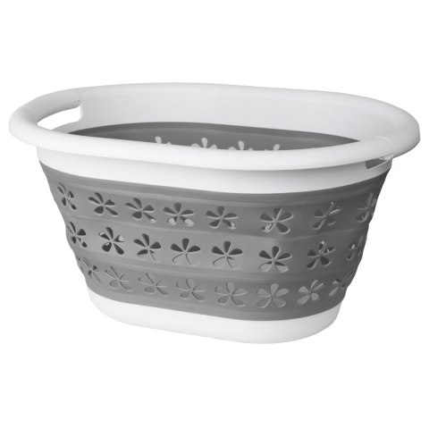 MISKA SKŁADANA OWALNA 50 X 37 CM BIAŁO-SZARA OVAL COMPACT 25L