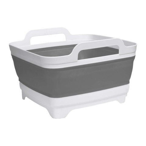 MISKA SKŁADANA Z ODPŁYWEM BIALO-SZARA COMPACT