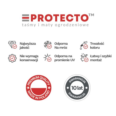Taśma ogrodzeniowa ROLKA 26mb SMART 19cm PROTECTO™ ZIELONA