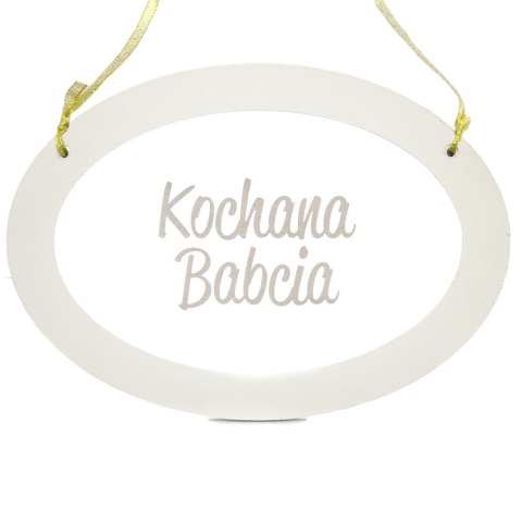Ramka szklana owal zawieszka Kochana Babcia Ramka szklana owal zawieszka Kochana Babcia