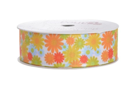 Wstążka ozdobna kwiatki 2,5cm x 5m | YXR-PL1922 _02 Wstążka ozdobna kwiatki 2,5cm x 5m | YXR-PL1922 _02