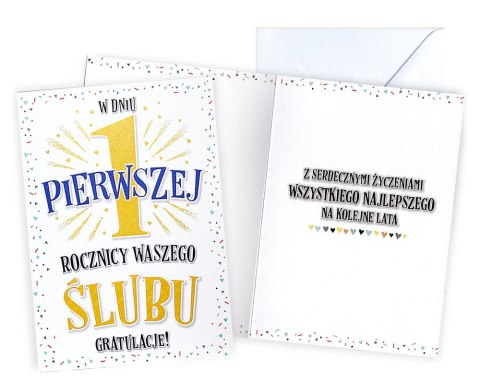 Karnet Rocznica ślubu 1 | V-077 Karnet Rocznica ślubu 1 | V-077