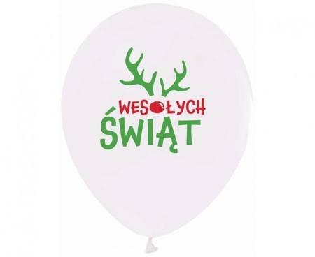 Balony 5szt WESOŁYCH ŚWIĄT Z ROGAMI GZ-WSW5 Balony 5szt WESOŁYCH ŚWIĄT Z ROGAMI GZ-WSW5