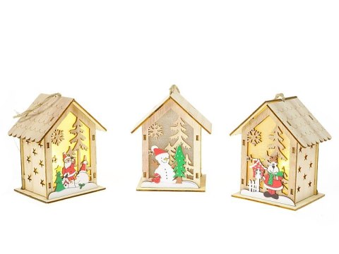 Lampka ledowa z motywem świątecznym domek 21x7x8cm Lampka ledowa z motywem świątecznym domek 21x7x8cm