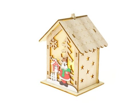 Lampka ledowa z motywem świątecznym domek 21x7x8cm Lampka ledowa z motywem świątecznym domek 21x7x8cm