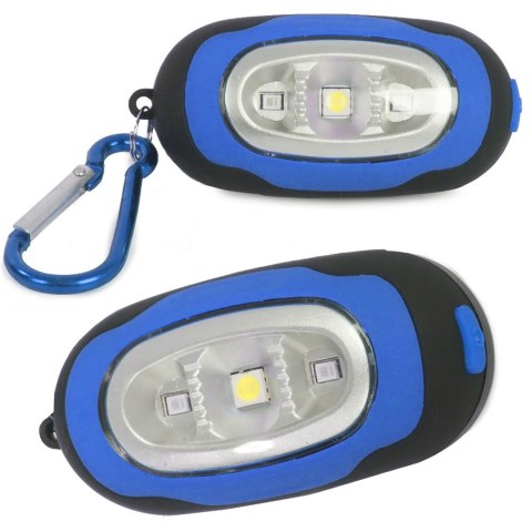Mini latarka brelok 3 led lampka magnes do plecaka 14259 Mini latarka brelok 3 led lampka magnes do plecaka 14259