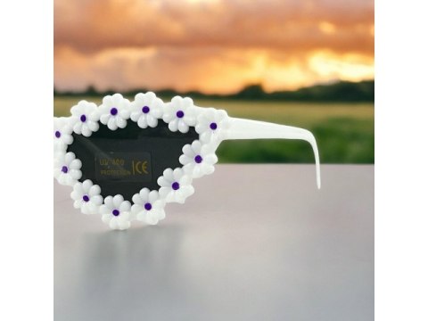 Okulary przeciwsłoneczne dziecięce+filtr UV KWIATUSZKI dg - oku750779