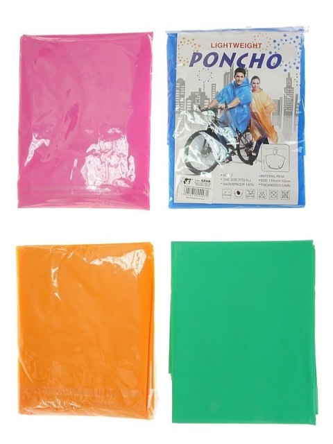 Płaszcz przeciwdeszczowy poncho 130 x 100cm Płaszcz przeciwdeszczowy poncho 130 x 100cm