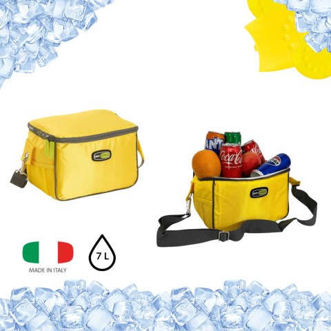 Torba lunchowa Kamai Gio Style na ramię, żółta, pojemność 7L