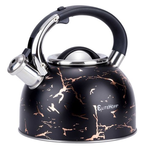 CZAJNIK Z GWIZDKIEM 3L GLAMOUR BLACK GOLD E-5155 ELITEHOFF