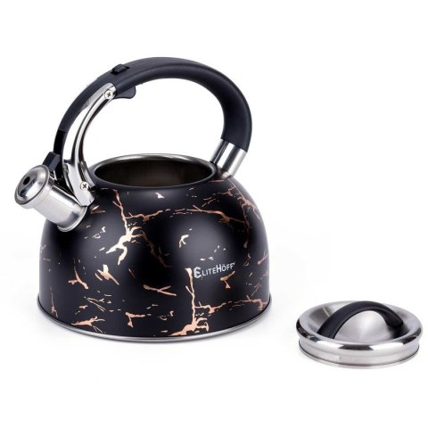 CZAJNIK Z GWIZDKIEM 3L GLAMOUR BLACK GOLD E-5155 ELITEHOFF
