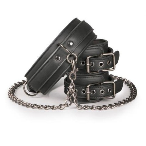 Kajdanki-Leather Collar With Handcuffs Boss of toys