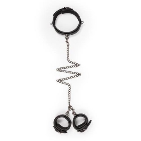 Kajdanki-Leather Collar With Handcuffs Boss of toys