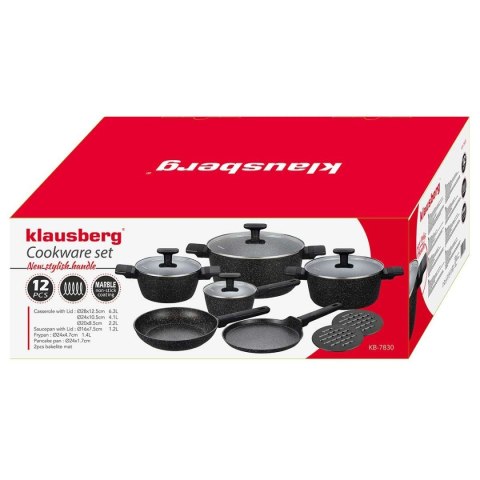 ZESTAW 12 ELEM. GARNKÓW MARMURKOWYCH KLAUSBERG KB-7830 KLAUSBERG