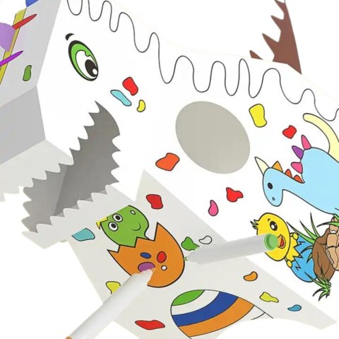 DUŻY ZESTAW ARTYSTYCZNY DINOZAUR DO KOLOROWANIA SKŁADANIA MALOWANIA TEKTURA DUŻY ZESTAW ARTYSTYCZNY DINOZAUR DO KOLOROWANIA SKŁADANIA MALOWANIA TEKTURA
