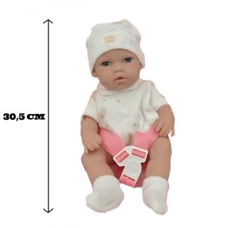 WOOPIE ROYAL Zestaw Lalka Bobas 30,5 cm + Nosidełko Różowe Woopie Royal