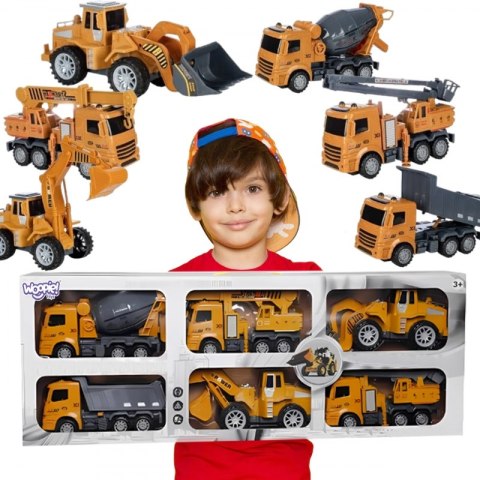WOOPIE Wielki Zestaw Auta Budowlane 6w1 Woopie WOOPIE Wielki Zestaw Auta Budowlane 6w1 Woopie